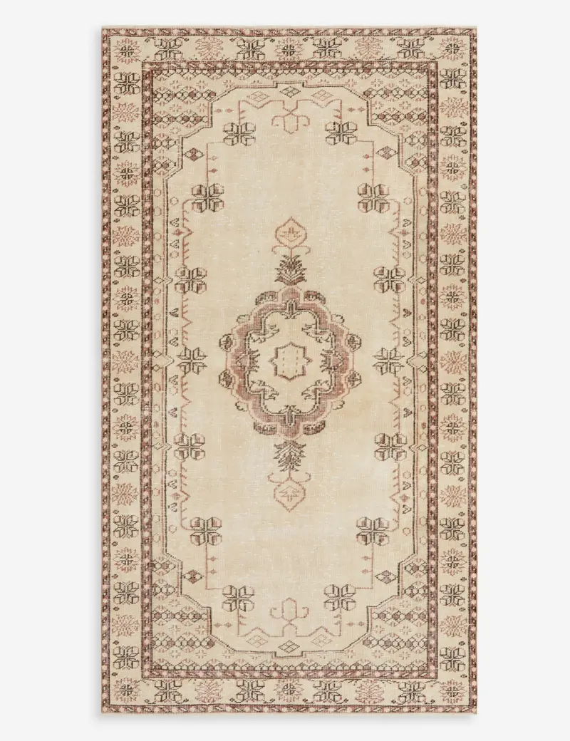 Narrow Turkish Wool Rug — 4'10" X 8'11" 1