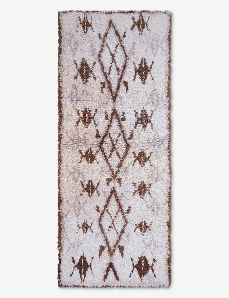 Narrow Vintage Moroccan Runner Rug – Traditional Tribal Pattern, 2'4" X 6' 1