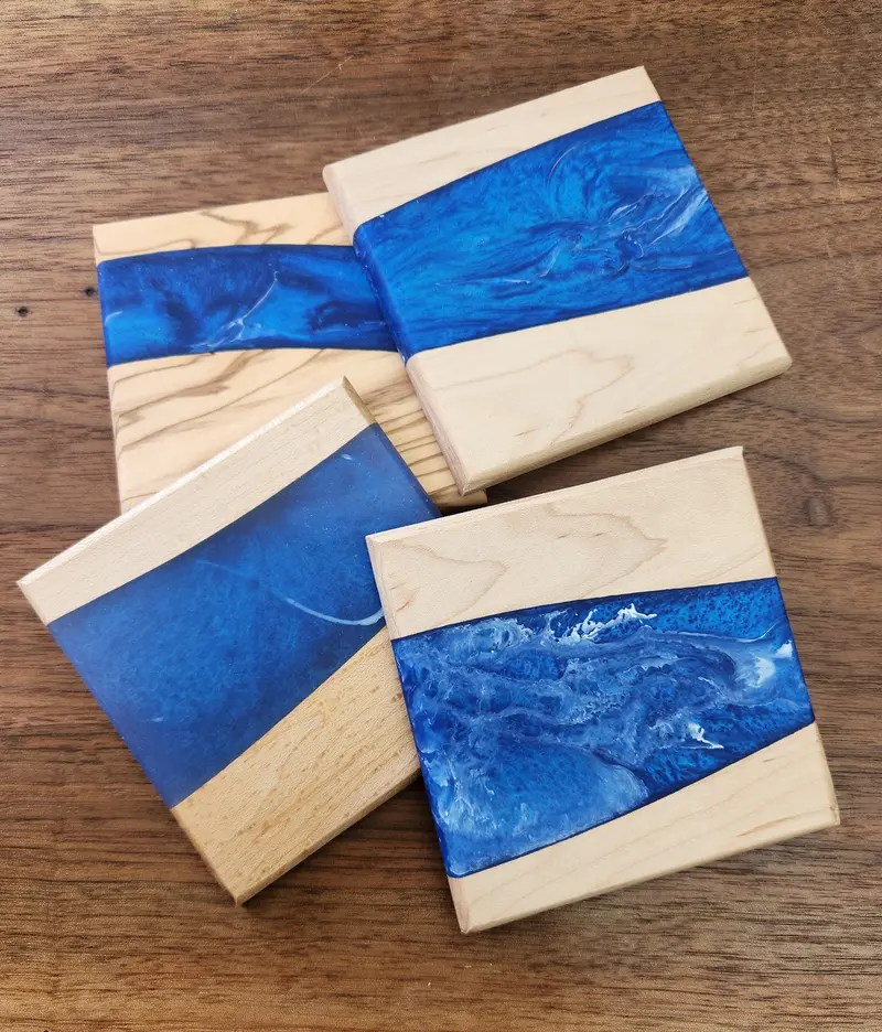 Nautical Blue And Crisp White Coaster Set – 4 Pcs 1