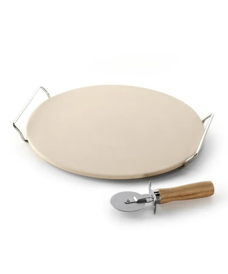 Nordicware 13-Inch Pizza Stone Set – Includes Rack, Brush, And Storage Box 1