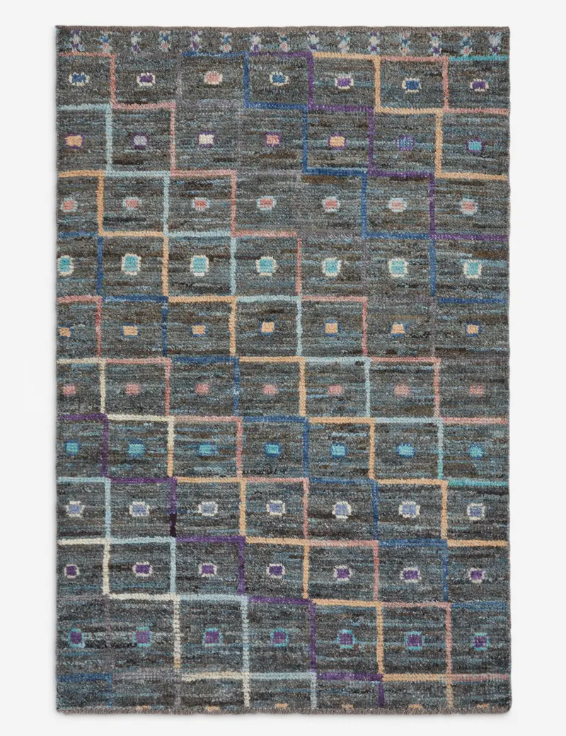 One-Of-A-Kind Moroccan-Inspired 4' X 6' Hand-Knotted Wool Rug No. 4 1