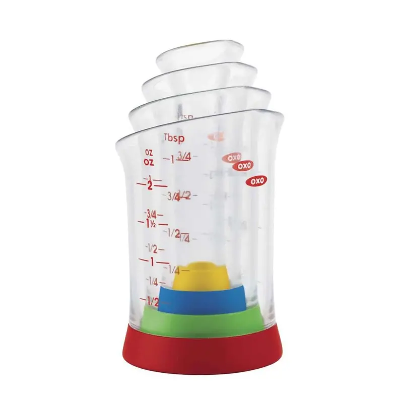 Oxo 4-Piece Mini Measuring Beaker Set With Metric/Imperial Markings 1
