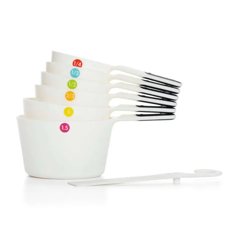 Oxo Snap-Together 6-Piece White Measuring Cup Set 1