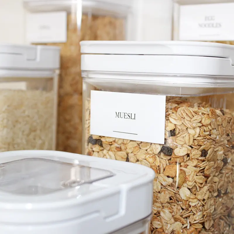 Pantry Canister & Jar Labels – 114-Count Flip-And-Square Design Pack 1