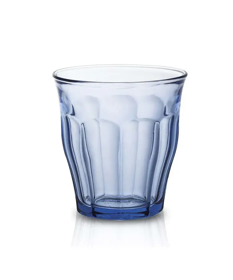 Picardie Ocean Blue 8 Oz Glass Tumbler 1