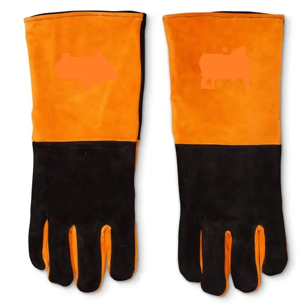 Premium Leather Bbq Heat-Resistant Gloves 1