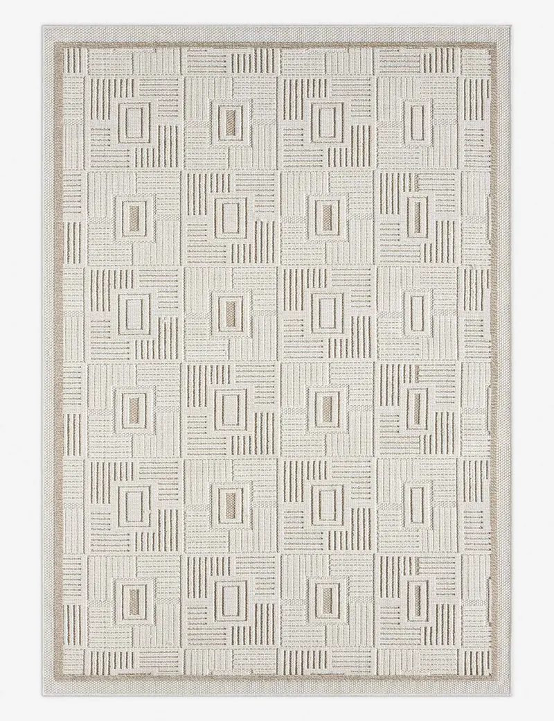 Regan Weather-Resistant Indoor/Outdoor Rug – Low-Pile Synthetic Fiber 1