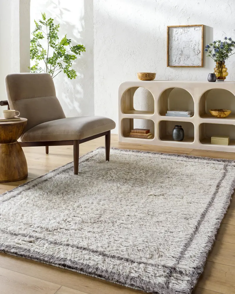 Rizal Modern Moroccan Style Hand-Tufted Wool Rug 1