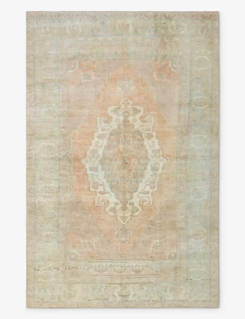 Rustic Turkish Wool Area Rug, Authentic Hand-Knotted Finish, 5' 1" X 8' 2" (No. 527) 1