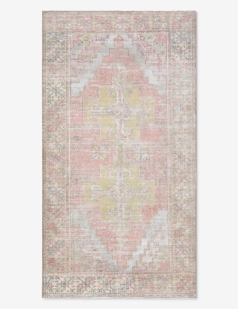 Rustic Turkish Wool Area Rug, Hand-Knotted Vintage Piece, 4'5" X 8'2" – No. 511 1
