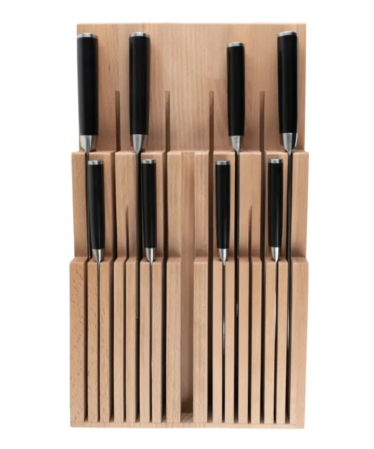 Shun In-Drawer Bamboo Knife Storage Tray – 15-Slot Organizer 1