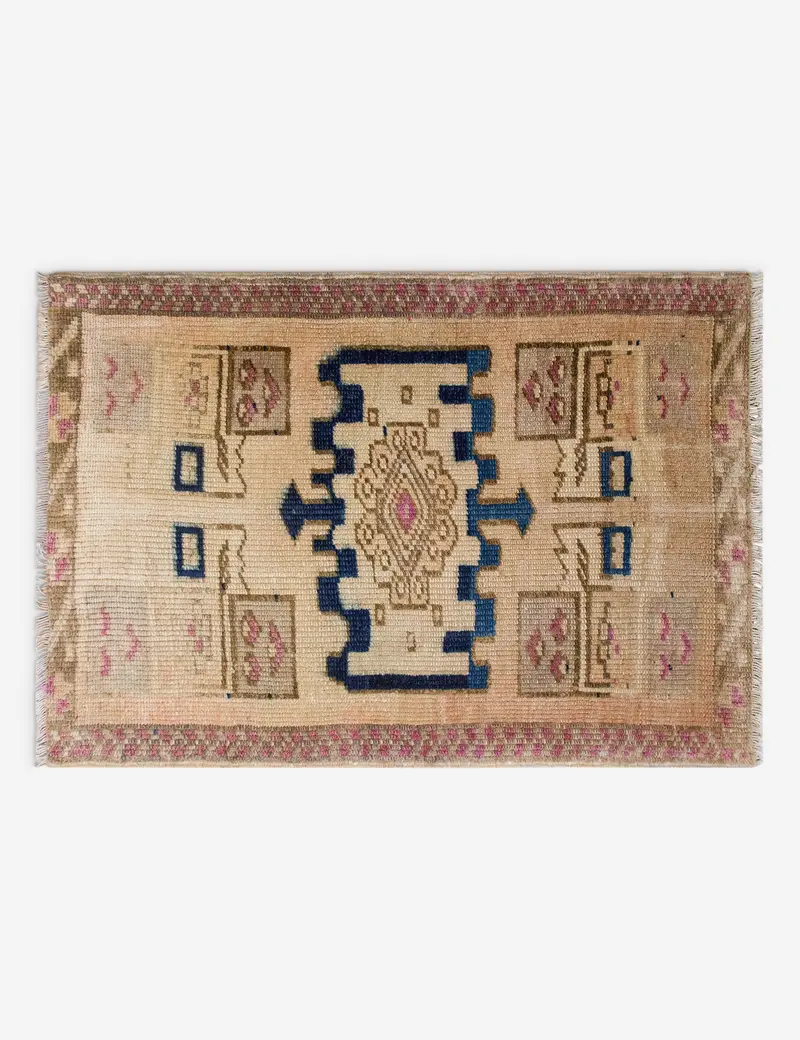 Square Turkish Mini Rug – Hand-Knotted Wool, 2' X 2'8", No. 341 1