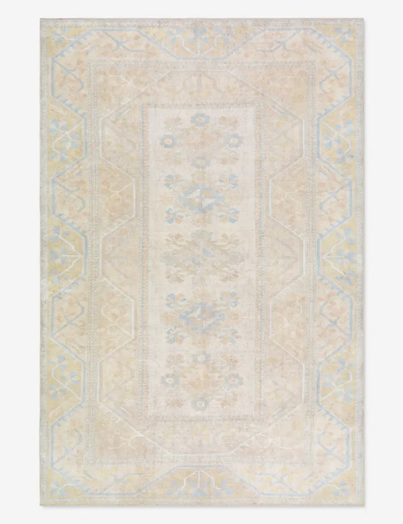 Stately Turkish Hand-Knotted Wool Rug, Vintage Artistry, 6'5" X 9'9" – No. 491 1