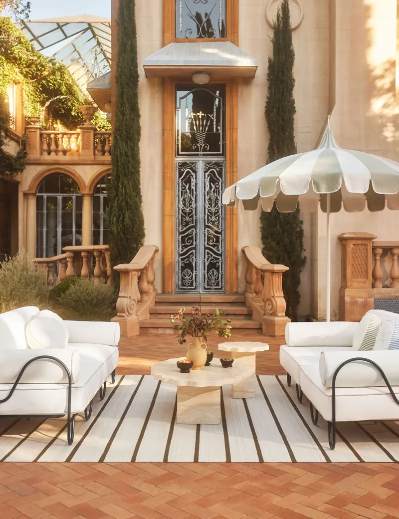 Stripe All-Climate Indoor/Outdoor Rug By Sarah Sherman Samuel 1