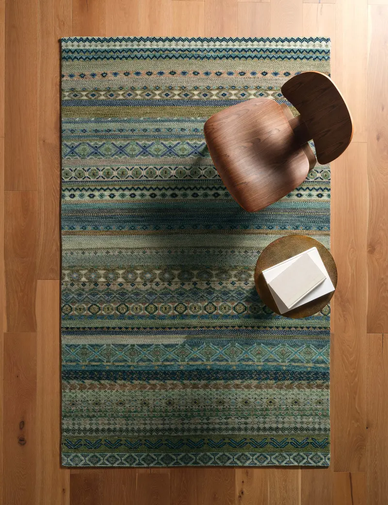 Sufyan Handcrafted Wool Area Rug, Knotted Technique 1