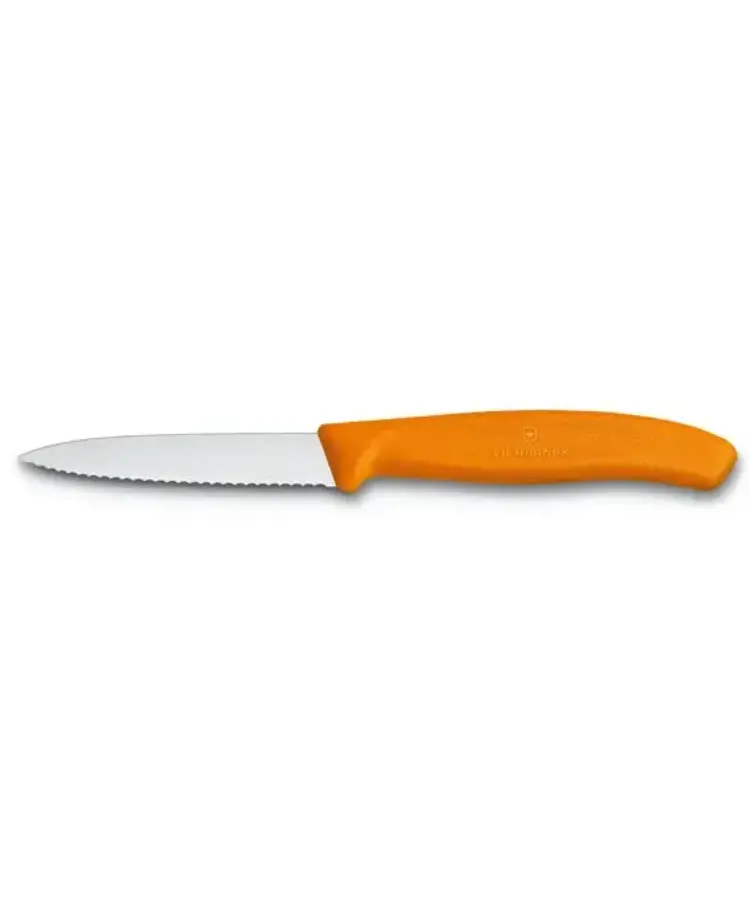 Swiss Classic 3.25-Inch Serrated Spear-Tip Paring Knife – Orange Handle 1