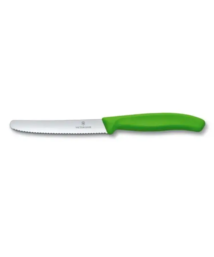 Swiss Classic 4-Inch Serrated Paring Knife – Green Handle 1