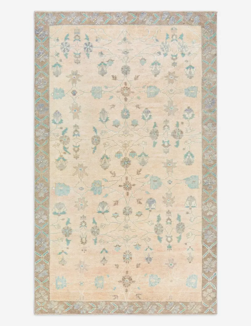 Thoughtful Turkish Hand-Knotted Wool Rug, Vintage Warmth, 4'4" X 7'4" – No. 484 1