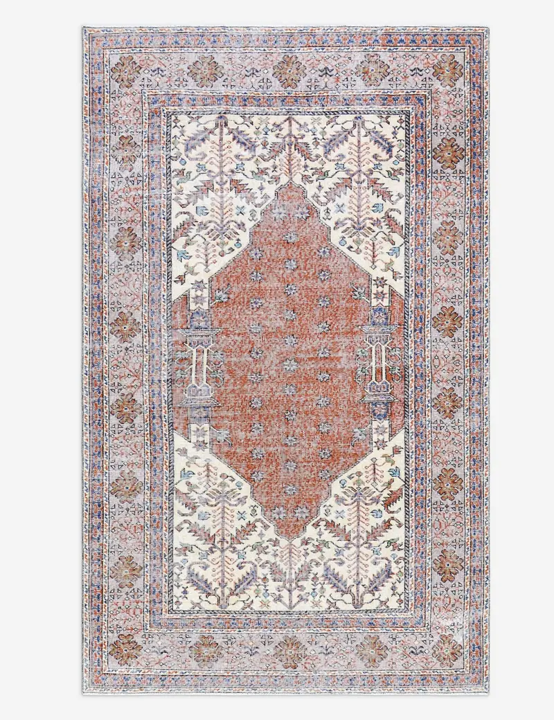 Timeless Turkish Hand-Knotted Wool Rug, Vintage Design, 5' X 8' – No. 512 1
