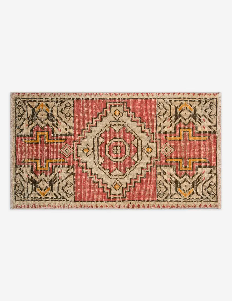 Timeless Turkish Mini Rug – Hand-Knotted Wool, 1'6" X 3', No. 350 1