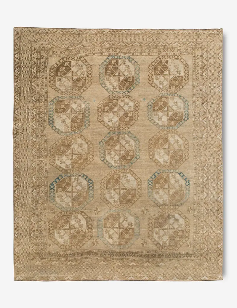 Timeless Turkish Wool Area Rug – Hand-Knotted, 7'9" X 9'8", Rug No. 393 1