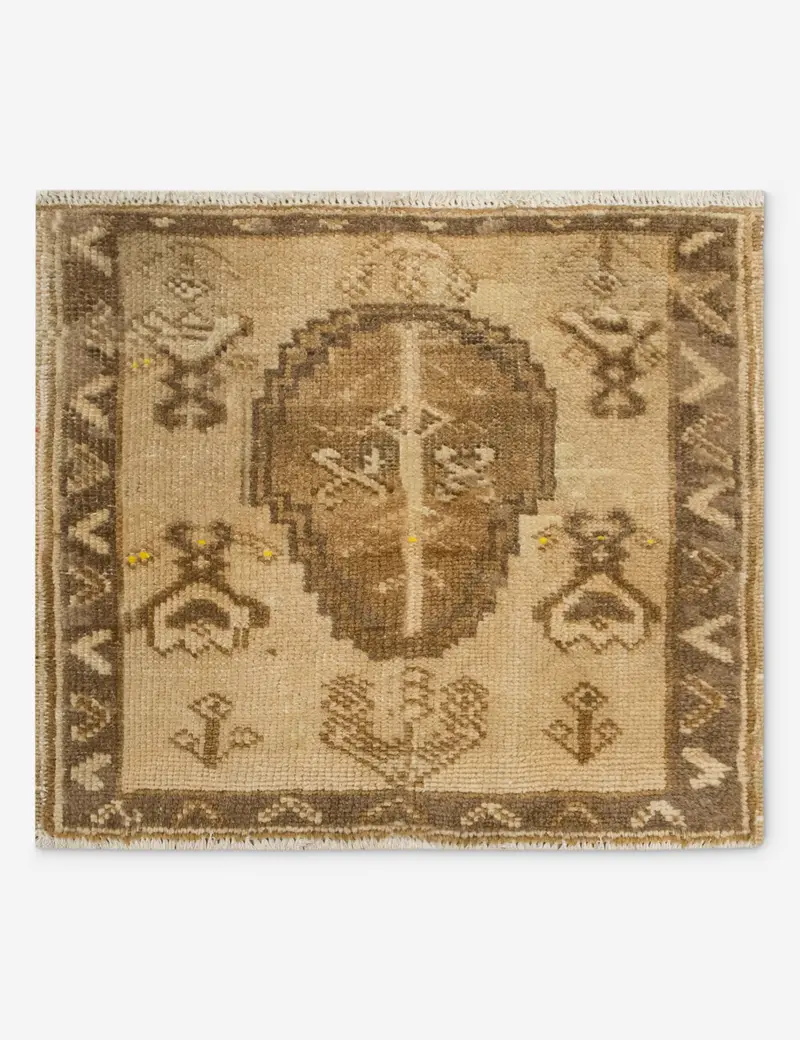 Tiny Turkish Wool Rug – Hand-Knotted Mini, 1'7" X 1'9", No. 339 1