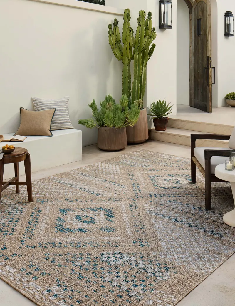 Topanga I Durable Indoor-Outdoor Rug – Modern Geometric Style By Amber Lewis X Loloi 1