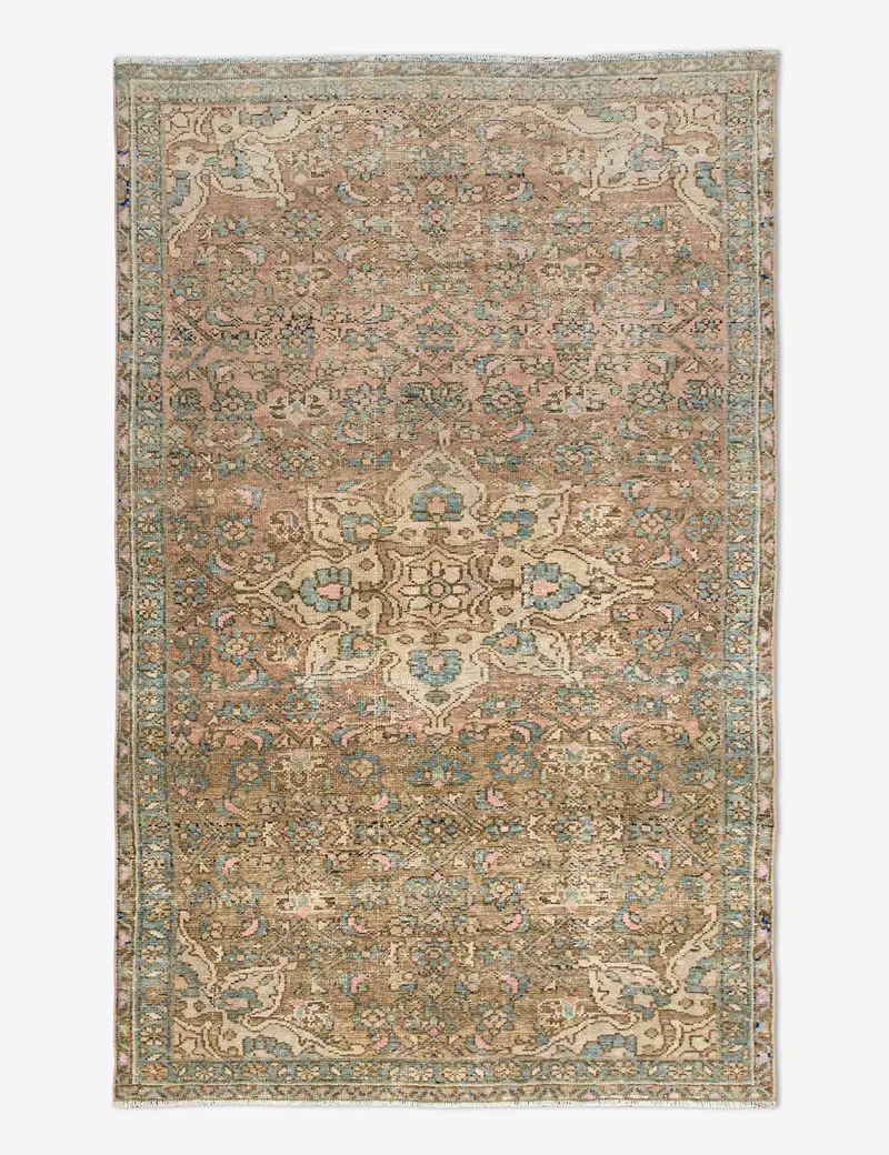 Traditional Hand-Knotted Turkish Wool Rug, 3'8" X 6'4", Pattern No. 445 1