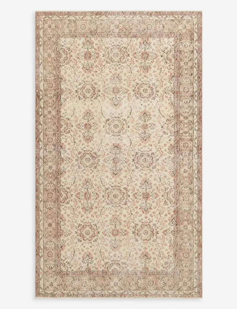 Traditional Turkish Hand-Knotted Wool Rug — 5'3" X 9'1" 1