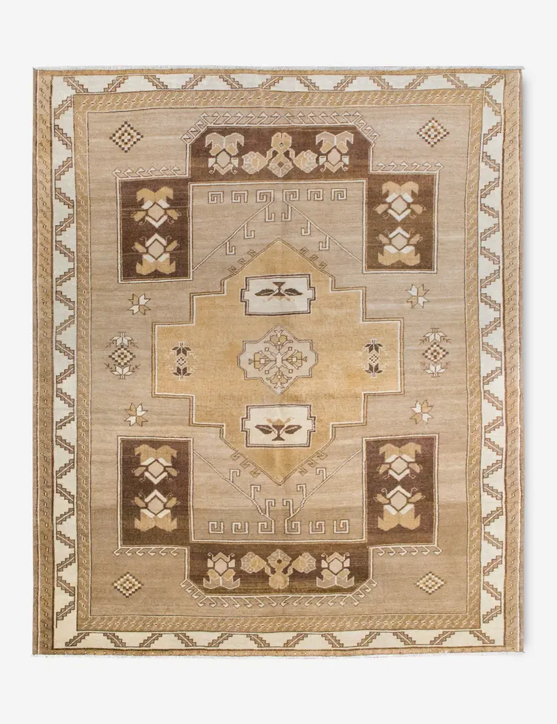 Traditional Turkish Wool Area Rug – Hand-Knotted, 6'3" X 8'8", Rug No. 378 1