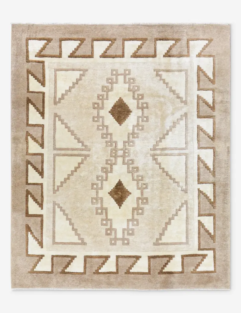 Traditional Turkish Wool Rug, Vintage Hand-Knotted Design, 5' X 6' 2" (No. 473) 1
