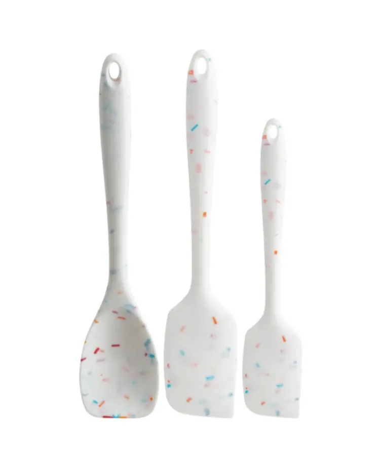 Trudeau Confetti Silicone Spatula Set – 3-Piece Heat-Resistant Kit 1