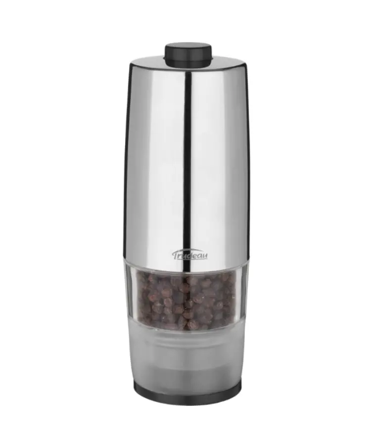 Trudeau Stainless Steel Battery-Powered Pepper Grinder 1