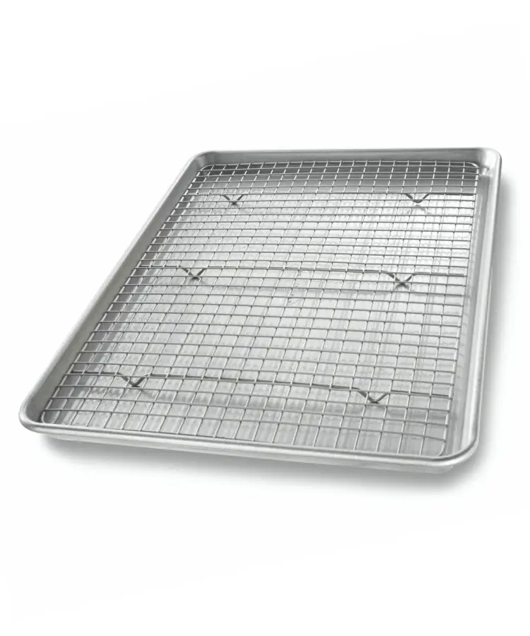Usa Pan Half-Sheet Baking Tray With Integrated Cooling Rack 1