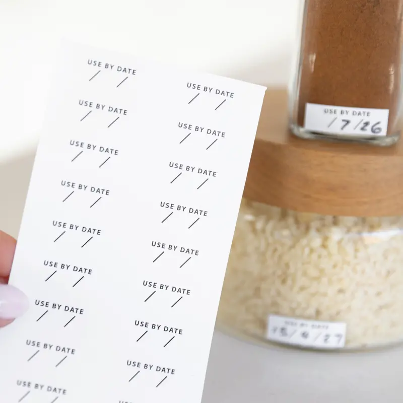 Use-By Date Sticker Sheets – 24 Per Sheet 1