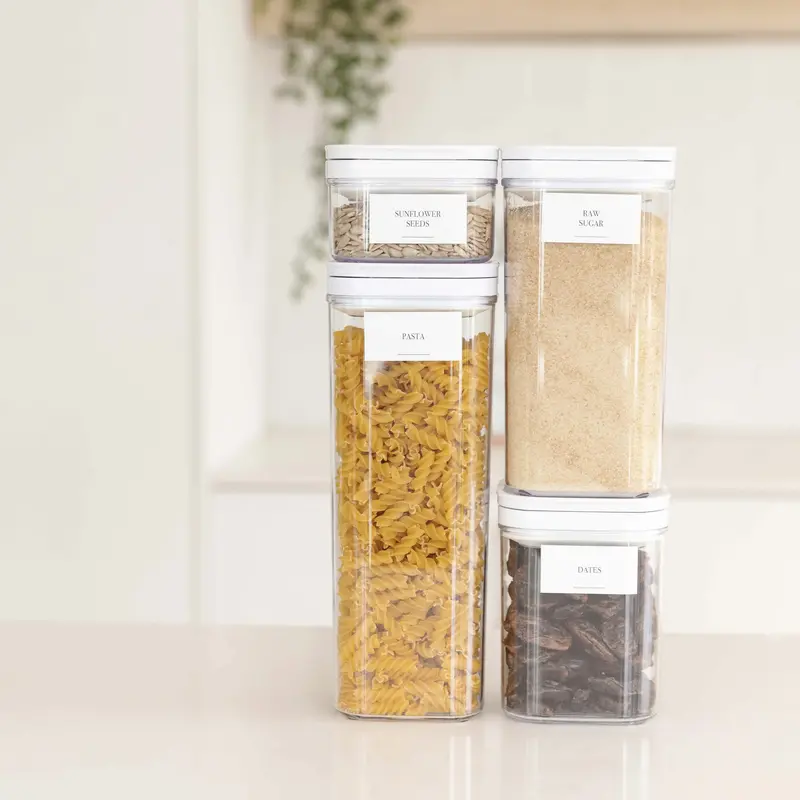 Value Pack: 4 White Flip-Top Storage Canisters 1