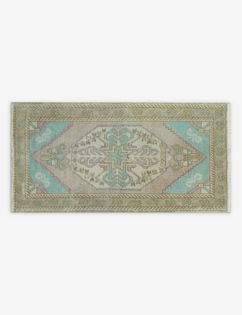 Versatile Turkish Mini Rug – Hand-Knotted Wool, 1'6" X 3', No. 344 1