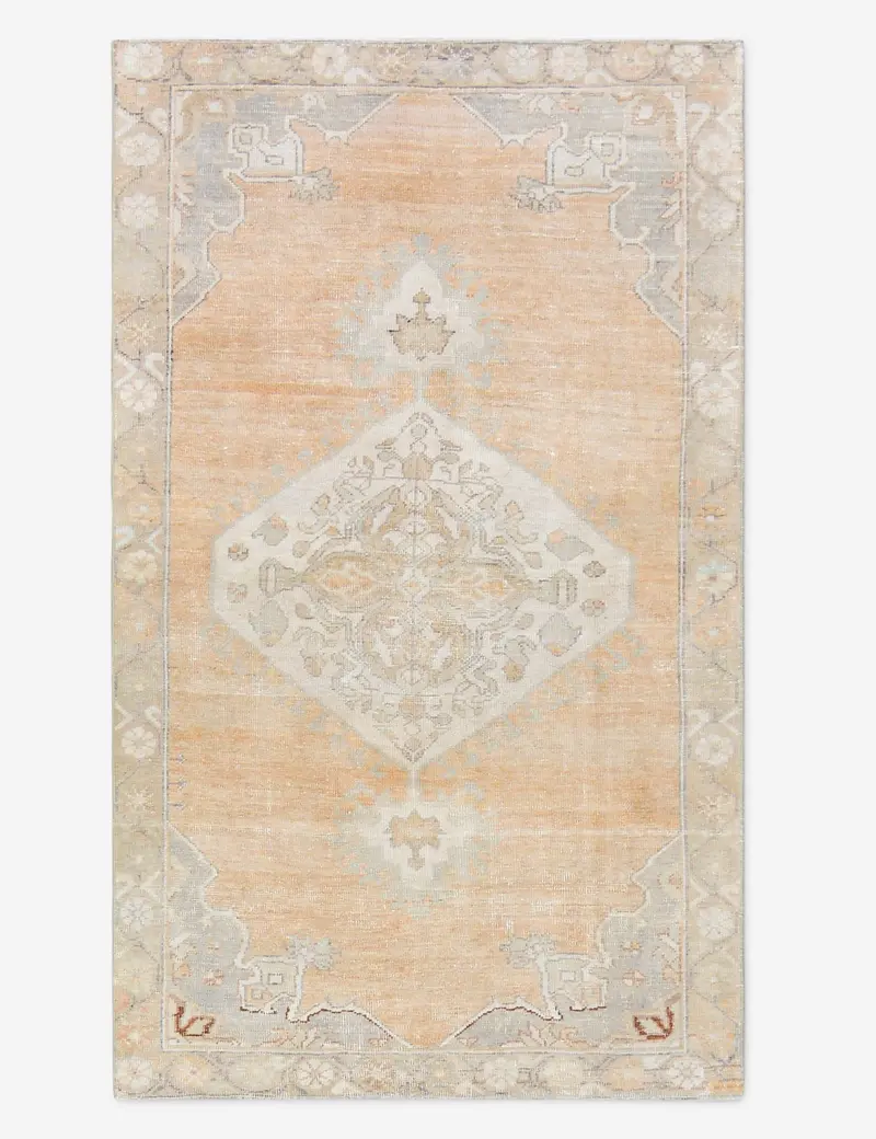 Vintage Turkish Wool Rug – 4'2" X 7'1" (No. 529) 1