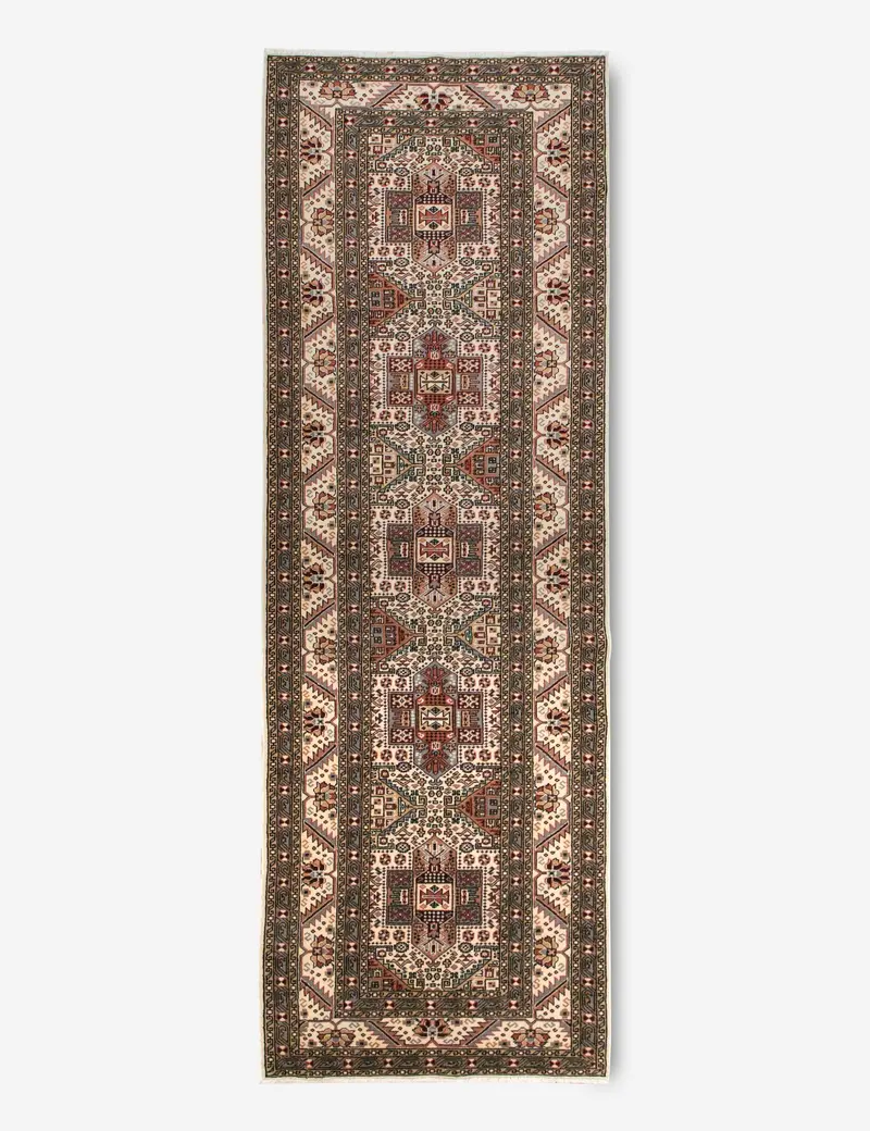 Vintage Turkish Wool Runner Rug (3' X 9'8") — No. 234 1