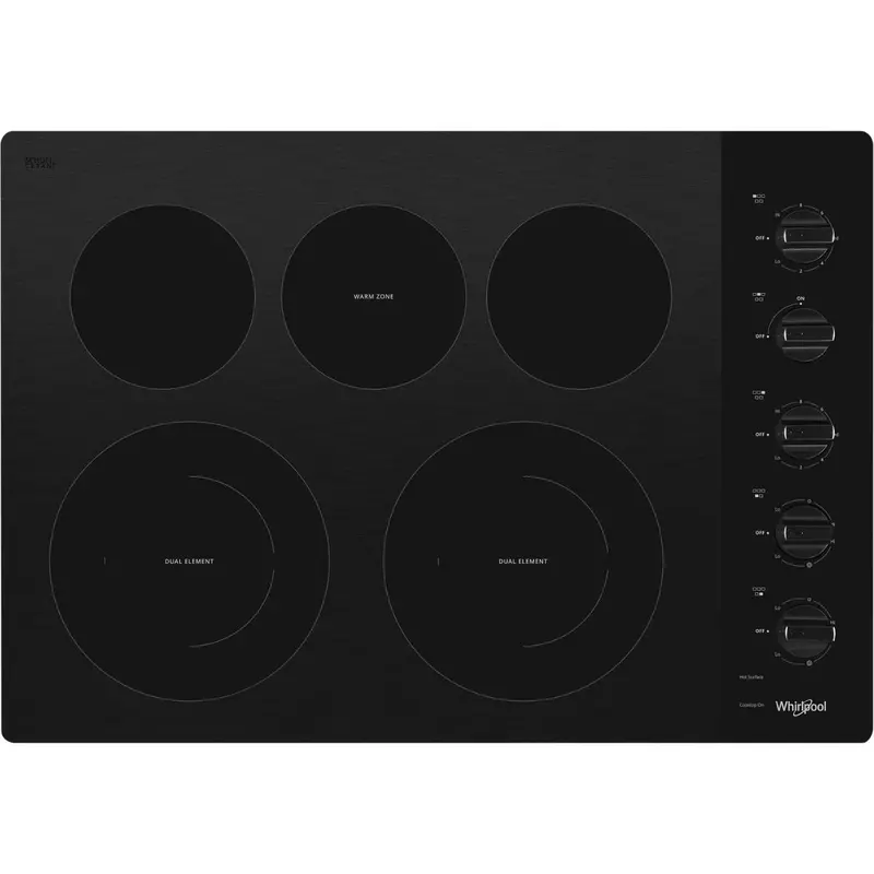 Whirlpool 30-Inch Built-In Electric Cooktop – Black Glass Surface 1