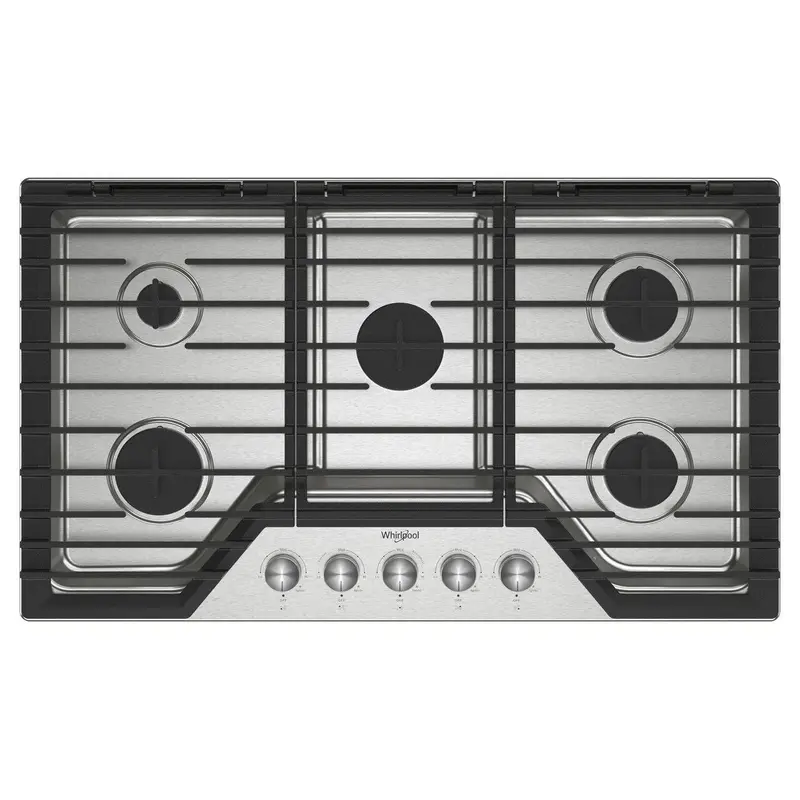 Whirlpool 36-Inch Built-In Gas Cooktop With Ez-2-Lift™ Cast-Iron Grates Wcgk7036Ps 1