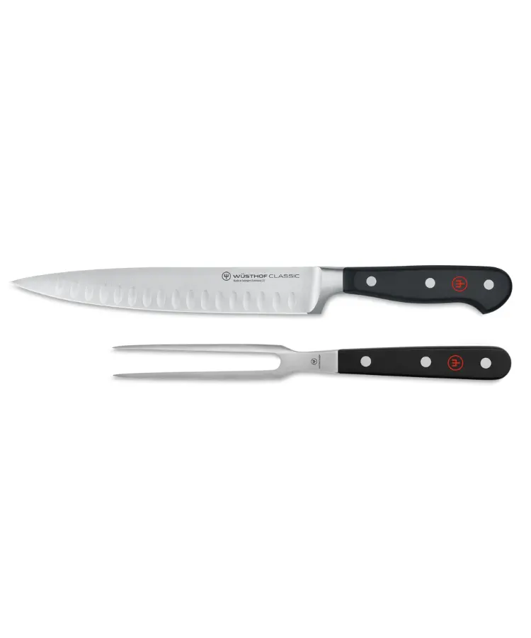 Wüsthof Classic 2-Piece Forged Carving Knife & Fork Set 1