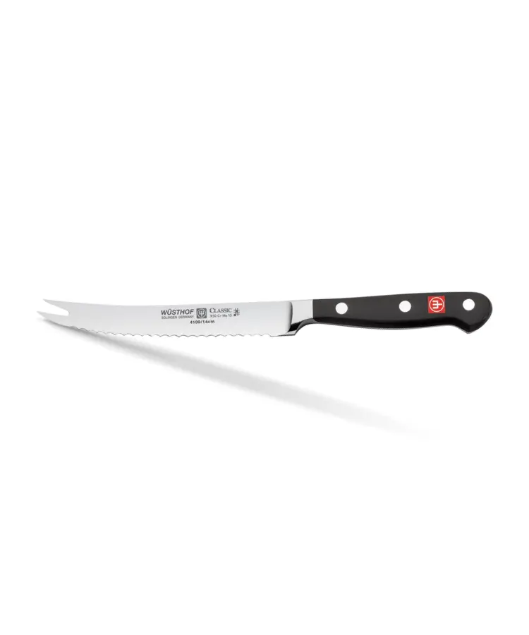 Wüsthof Classic 5-Inch Tomato Knife – Fine-Serrated Blade For Delicate Slicing 1