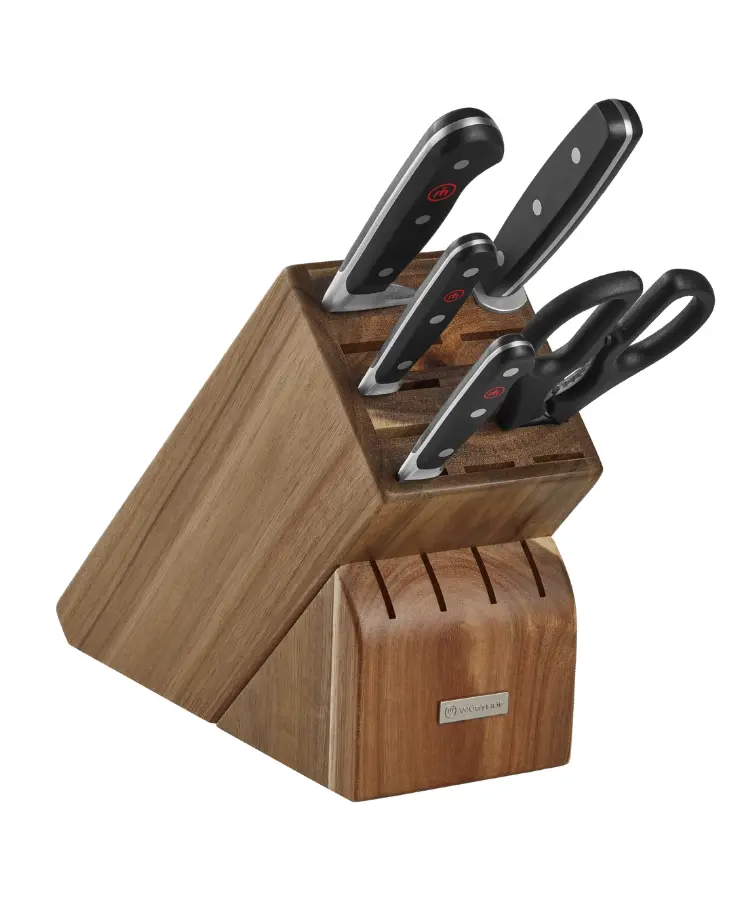 Wüsthof Classic 6-Piece Starter Knife Set With Acacia Block 1