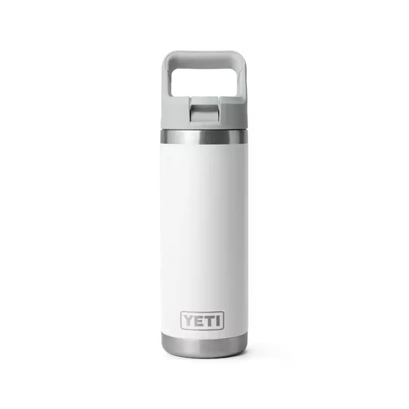 Yeti Rambler 18 Oz Vacuum-Insulated Bottle With Color-Matched Straw Lid – White 1
